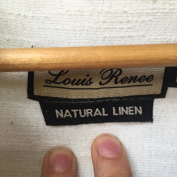 White Linen Indian Tunic || Unisex Linen Top - Picture 7 of 9